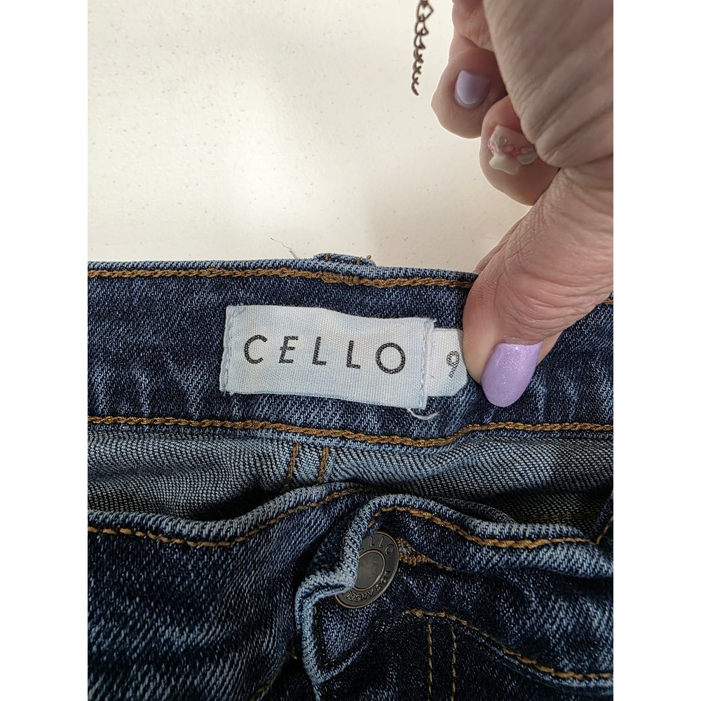 Cello Women Dark Wash Straight Leg High Rise Denim Jeans Size 9 - Picture 3 of 8